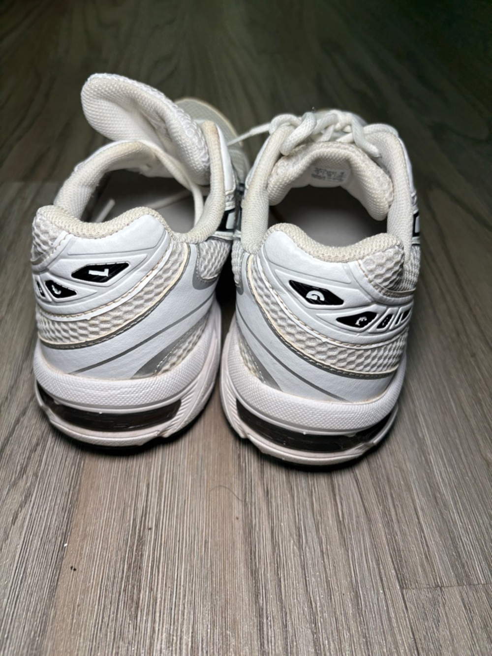 Asics White and Black Mesh Athletic Sneakers - Picture 4 of 7